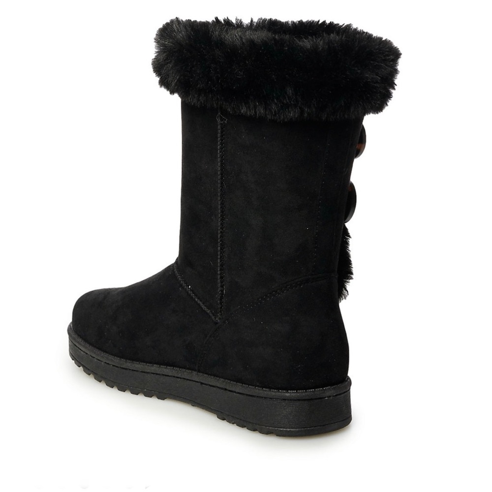 SO° Abigail Women's Black  Faux-Fur Winter Boots 7 - Picture 3 of 10